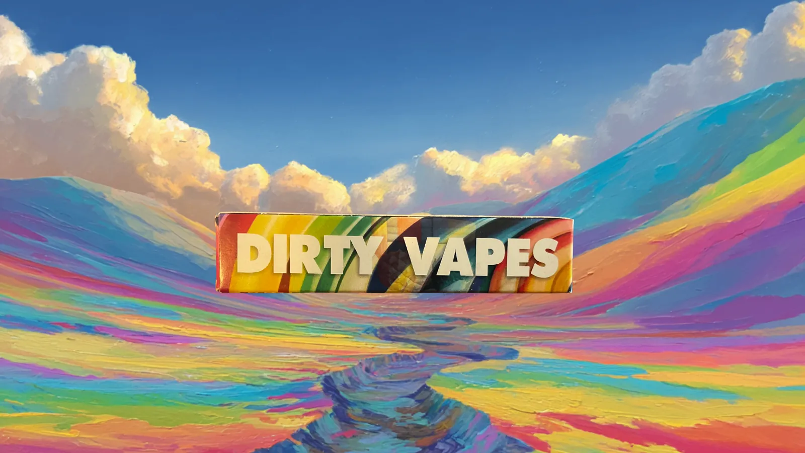 Dirty Vapes — psychedelic rainbow landscape
