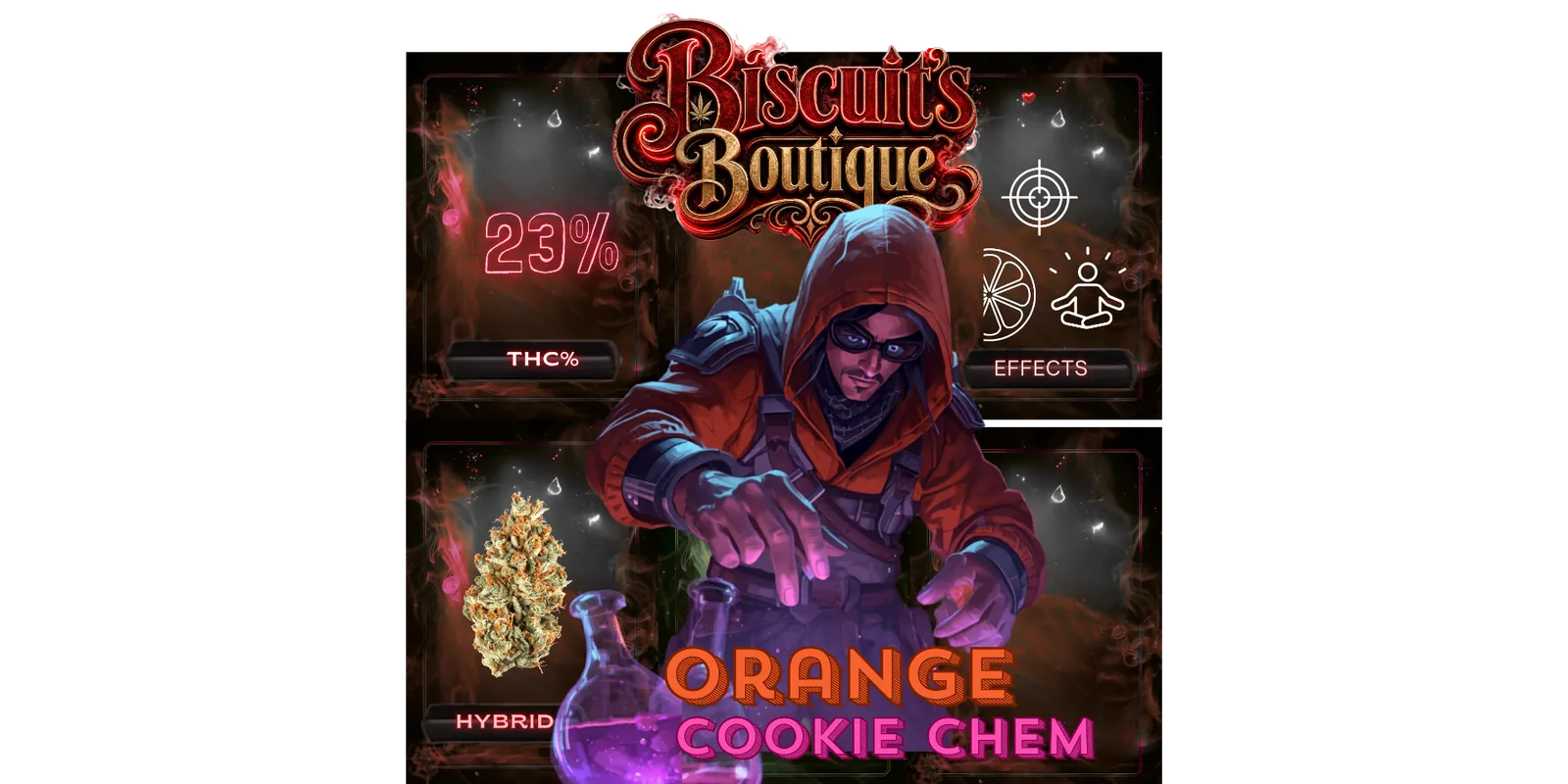 Orange Cookie Chem — Neon Chemistry Lab
